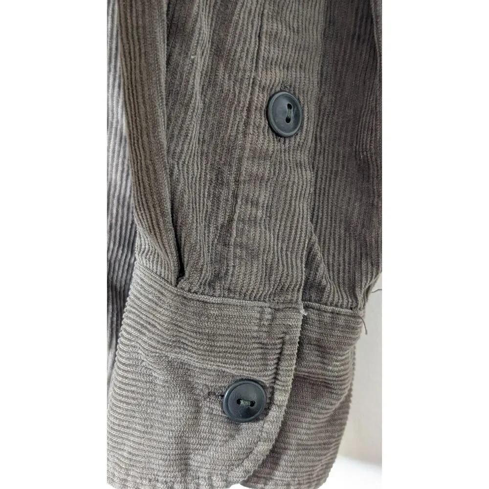 J.Crew Garment Dyed Corduroy Workshirt Brown Cotton Button Front Classic Small